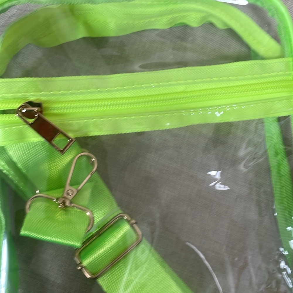The Spring Shop Neon Green Clear Stadium Bag - Picture 4 of 6